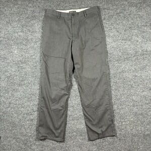 Dockers Mens Chino Pants Size 33x32 Gray Straight Fit Flat Front Mid Rise